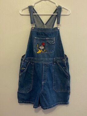 Dr. Seuss Blue Denim Shortalls with Character Patch